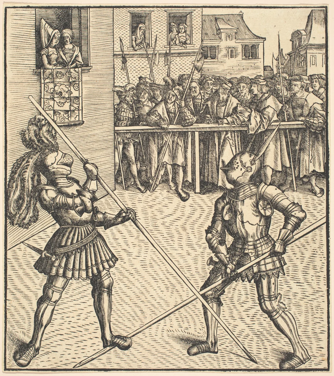 Tournament on the Occasion of the Festivity of the Marriage by Leonhard Beck, print, 1514-1516
