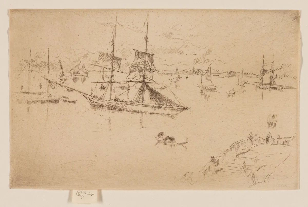 Lagoon - Noon by James McNeill Whistler, print, 1879-1880