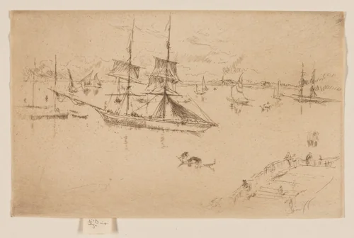 Lagoon - Noon by James McNeill Whistler, print, 1879-1880