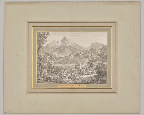 Thursday. Berchtesgaden and the Watzmann by Ferdinand Olivier, print, 1818-1823