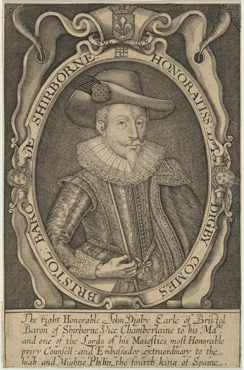 John Digby, Earl of Bristol, Ambassador to Spain by Unknown 19th Century, print, 1800-1899