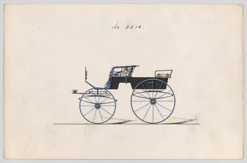 Design for T-Cart, no. 3510 by Brewster & Co., drawing, 1879