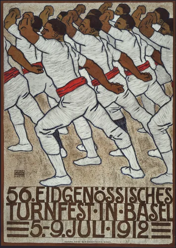 56. Eidgenössisches Turnfest in Basel by Eduard Renggli, design, 1912