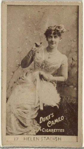Card Number 17, Helen Standish, from the Actors and Actresses series (N145-4) issued by Duke Sons & Co. to promote Cameo Cigarettes by W. Duke, Sons & Co., photograph, 1880-1889
