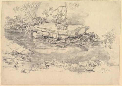 A Rocky Stream or River by James Ward, drawing, 1806-1816