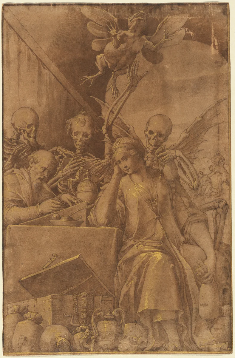 Avarice by Jacopo Ligozzi, drawing, 1590