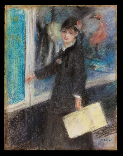 The Milliner by Auguste Renoir, drawing, 1877