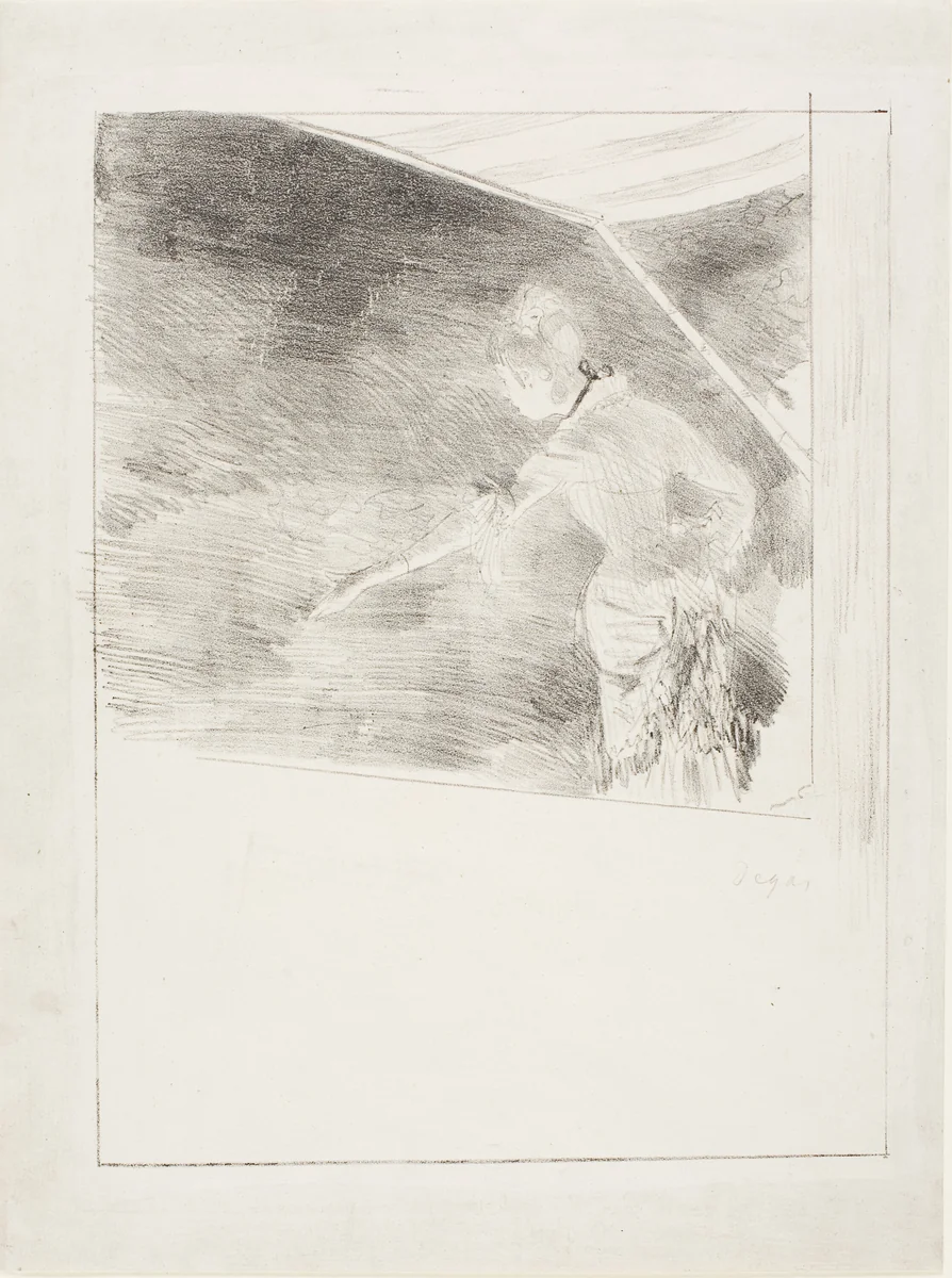 Singer at a Café-Concert by Edgar Degas, print, 1876-1877