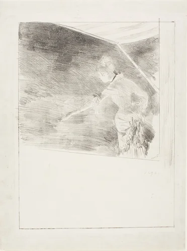 Singer at a Café-Concert by Edgar Degas, print, 1876-1877