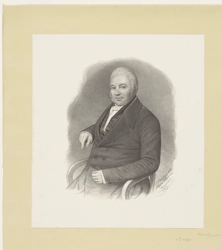 Portret van A. Lemson Pynaecker by Johann Peter Berghaus, print, 1839