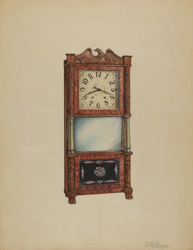 Shelf Clock by Lawrence Phillips, index of american design, 1936