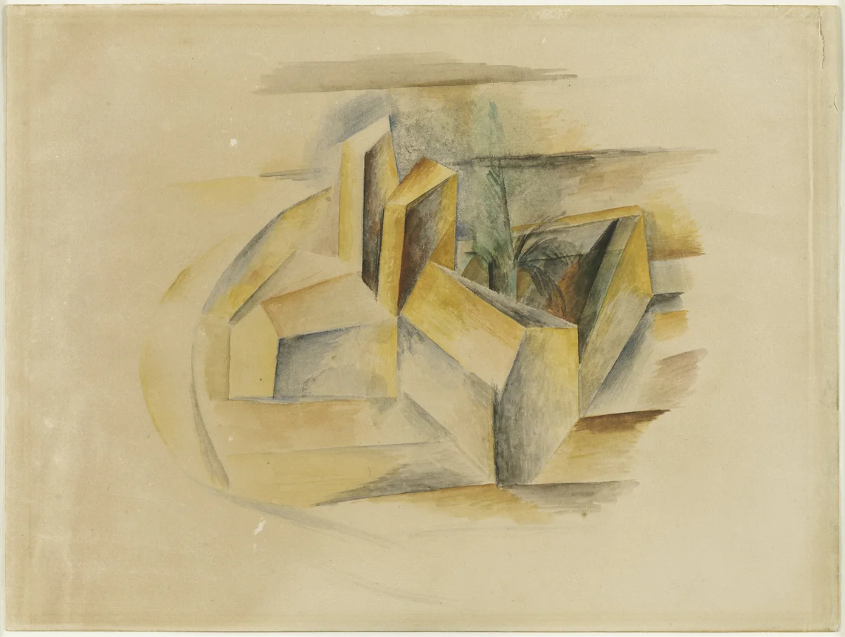 The Mill at Horta by Pablo Picasso, drawing, 1909