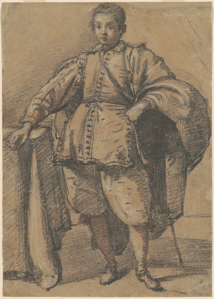 Portrait of a Young Nobleman by Italian 17th Century, drawing, 1600-1700