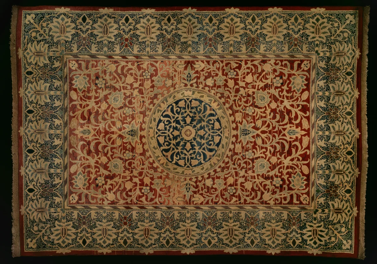 "Swan House" Carpet by William Morris, textile, 1883