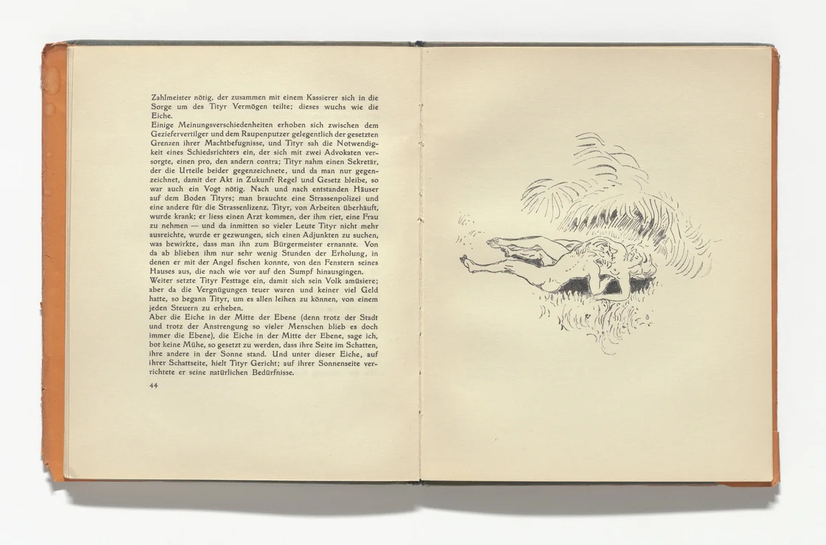 Plate (between pages 44 and 45) from Der Schlecht Gefesselte Prometheus (Prometheus Illbound) by Pierre Bonnard, illustrated book, 1919