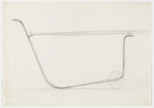 Serving Cart (Elevation sketch) by Ludwig Mies van der Rohe, mies van der rohe archive, 1926