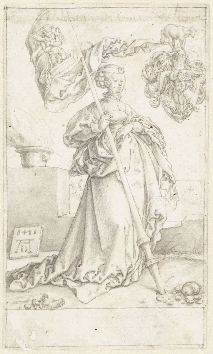 Nederigheid by Heinrich Aldegrever, drawing, 1548