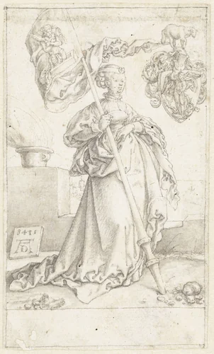 Nederigheid by Heinrich Aldegrever, drawing, 1548