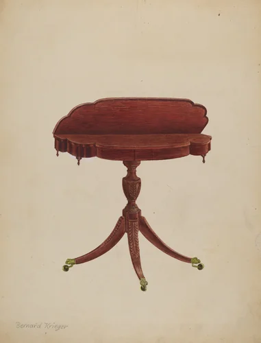 Table Pedestal by Bernard Krieger, index of american design, 1940