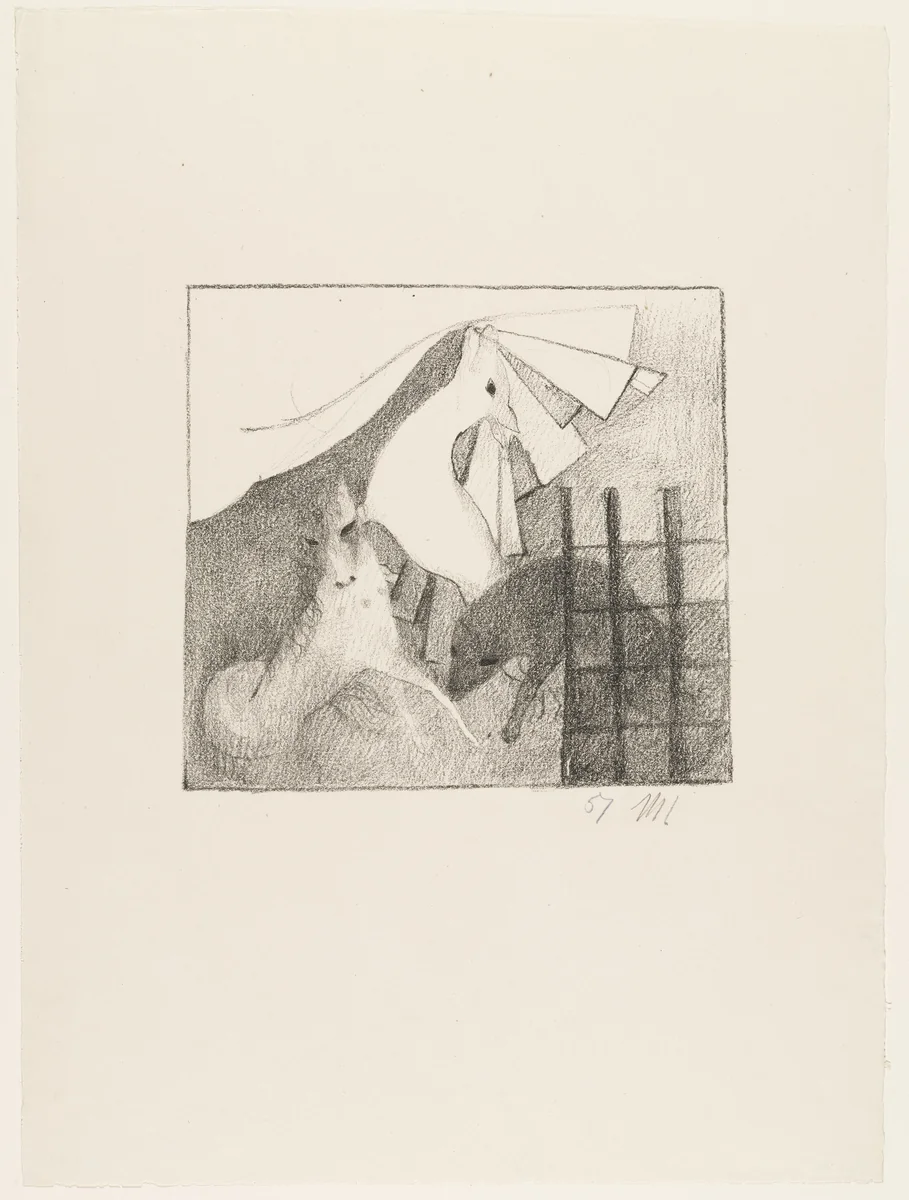 The Cage (La Cage) by Marie Laurencin, print, 1920