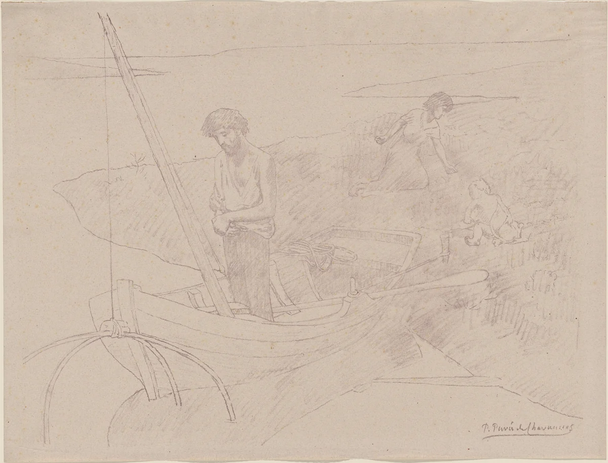 The Poor Fisherman (Le Pauvre pêcheur) by Pierre Puvis de Chavannes, print, 1897