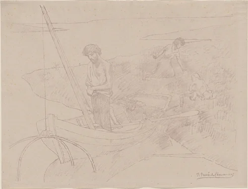 The Poor Fisherman (Le Pauvre pêcheur) by Pierre Puvis de Chavannes, print, 1897