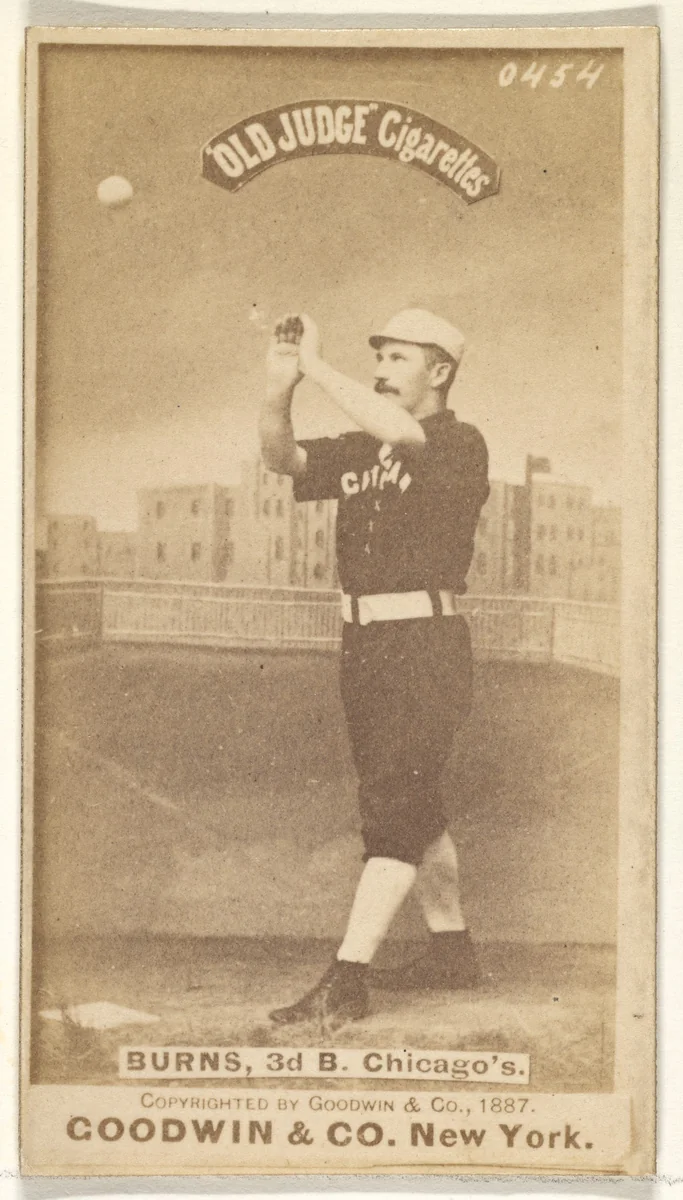 T.C. Burns, 3rd Base, Chicago, from the Old Judge series (N172) for Old Judge Cigarettes by Goodwin & Company, photograph, 1887