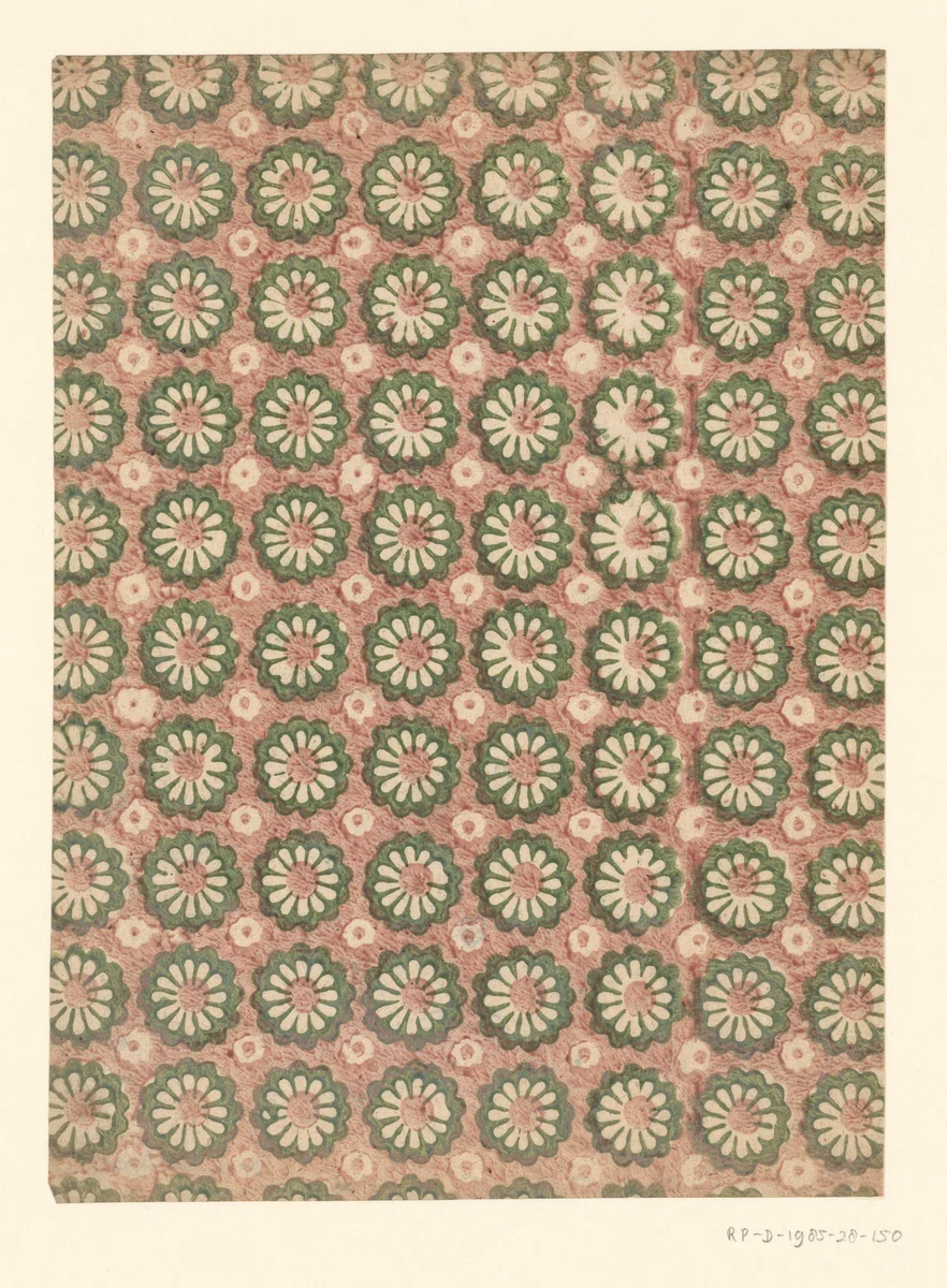 Blad met strooipatroon van bloemen by anonymous, other, 1750-1900