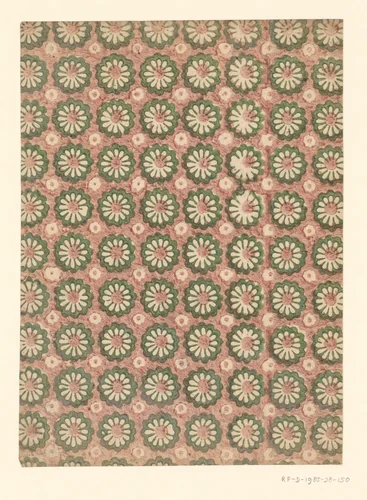 Blad met strooipatroon van bloemen by anonymous, other, 1750-1900