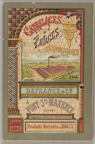 Carrelages & pavages céramiques : manufacture DeFrance et Comp.ie à Pont Ste. Maxence (Oise) by Defrance et Cie., artwork, 1897