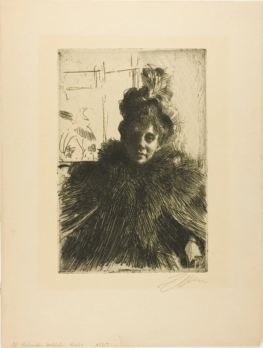 Gerda Hagborg III by Anders Zorn, print, 1896