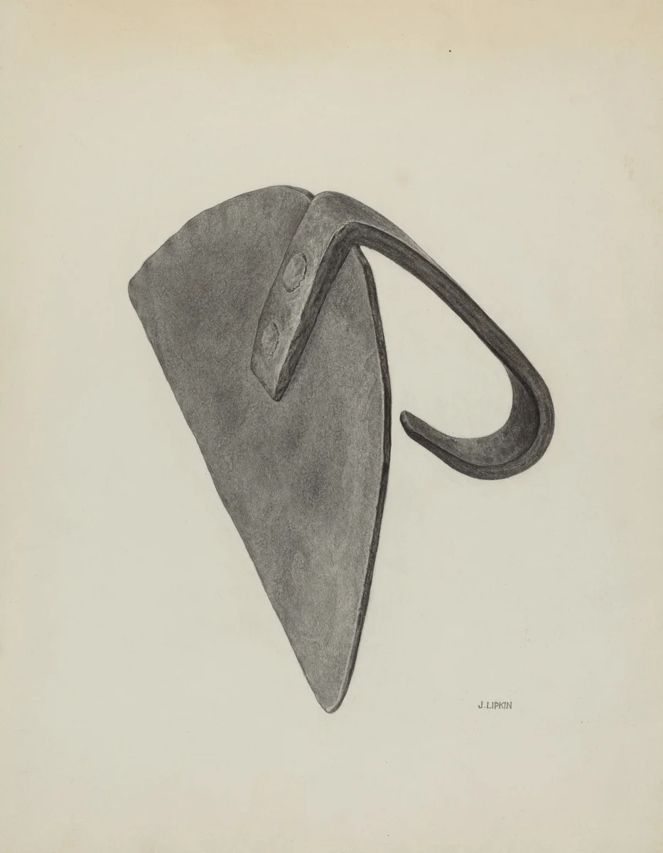 Oven Scraper by Jacob Lipkin, index of american design, 1939
