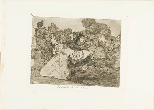 Charlatan's show, plate 75 from The Disasters of War by Francisco José de Goya, print, 1815-1820