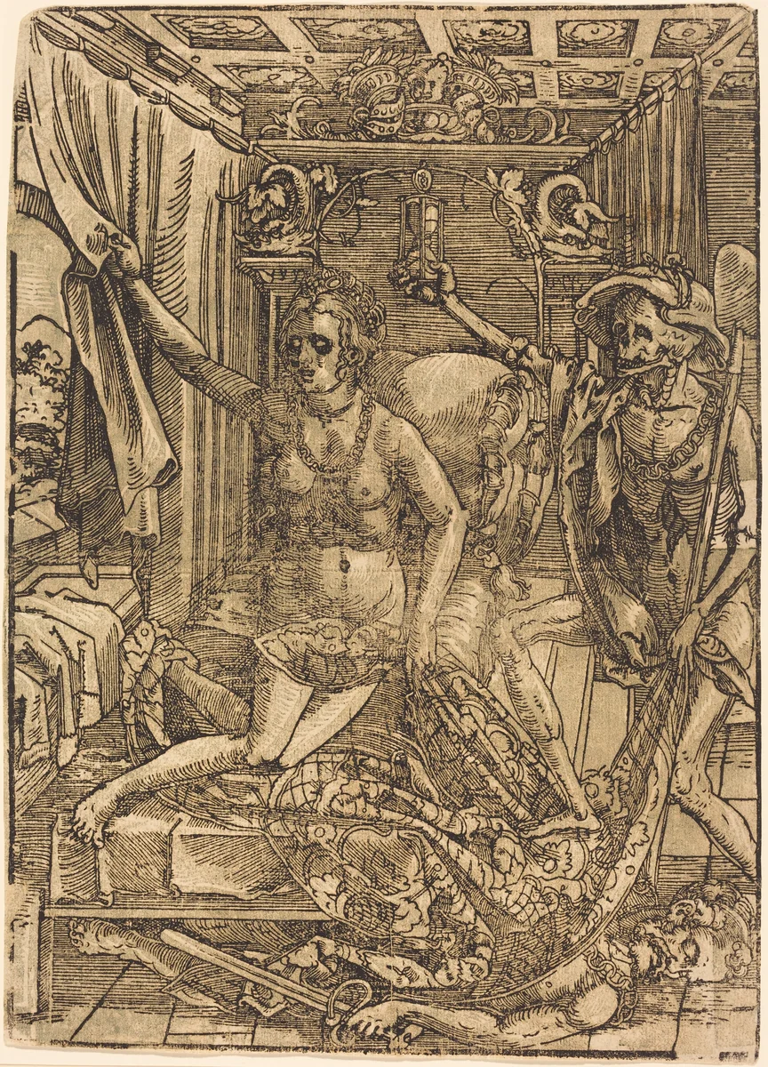 The Hour of Death by Sebald Beham, print, 1500-1599