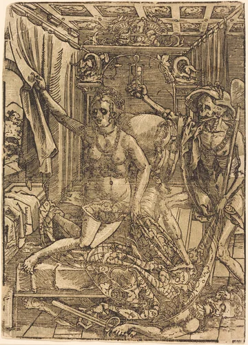 The Hour of Death by Sebald Beham, print, 1500-1599