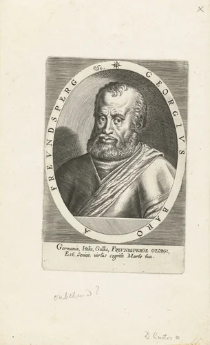 Portret van Georg baron van Frundsberg by Dominicus Custos, print, 1600-1604