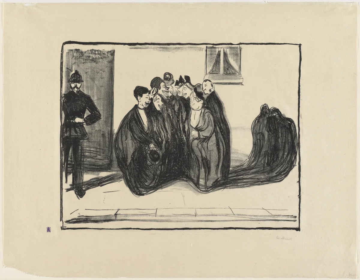 Thanking the Group by Edvard Munch, print, 1899