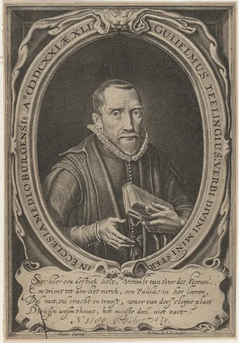 William Teelinck by Pieter de Jode Adriaen Pietersz van de Venne, print, 1621