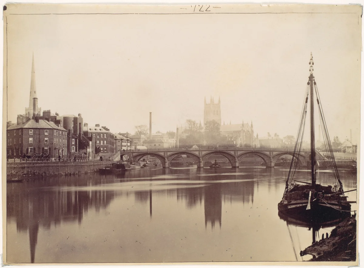 Worcester. From the Severn by Francis Bedford, photograph, 1870-1879
