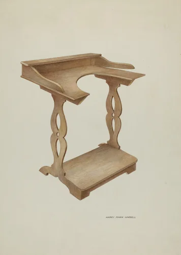 Prayer Bench by Harry Mann Waddell, index of american design, 1937