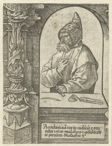 De profeet Maleachi by Jacob Cornelisz van Oostsanen, print, 1521-1525