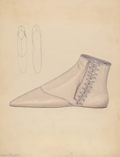 Woman's Shoe by Bessie Forman, index of american design, 1937