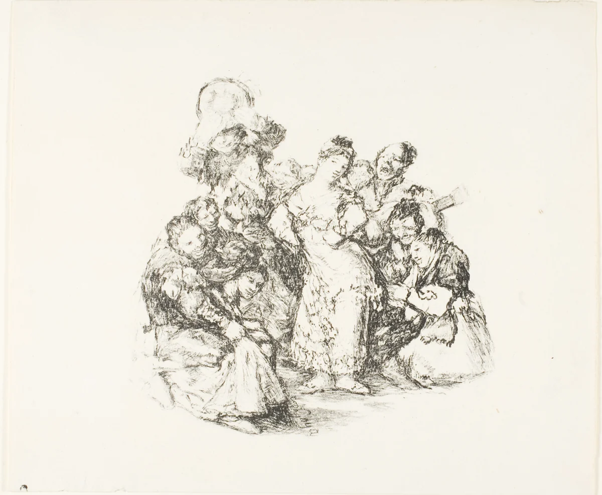 The Andalusian dance by Francisco José de Goya, print, 1825-1826