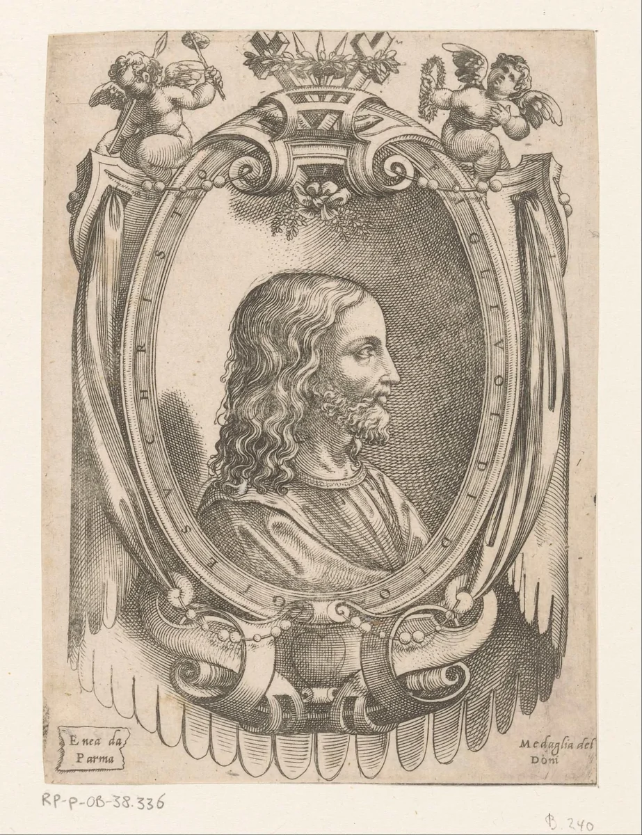 Portret van Christus by Unknown, print, 1550
