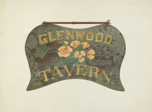 Tavern Sign by Robert W.R. Taylor, index of american design, 1935-1942