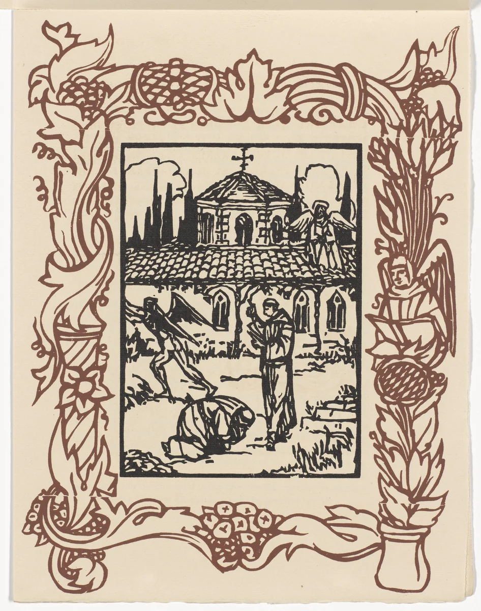 Plate (page 235) from Les Petites Fleurs de St. François (The Little Flowers of St. Francis) by Émile Bernard, illustrated book, 1928