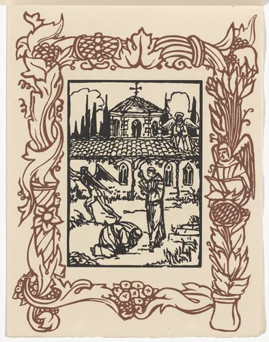 Plate (page 235) from Les Petites Fleurs de St. François (The Little Flowers of St. Francis) by Émile Bernard, illustrated book, 1928