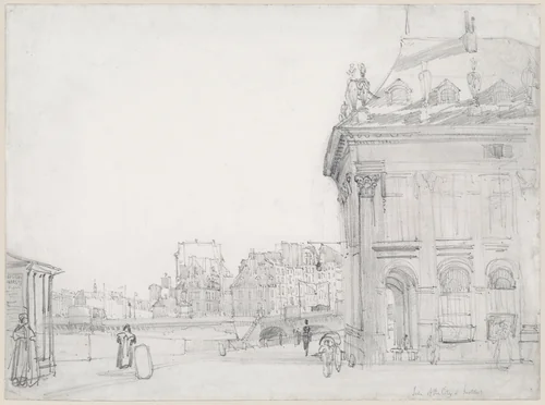 Ile de la Cité from the Institut, Paris by Thomas Shotter Boys, drawing, 1832