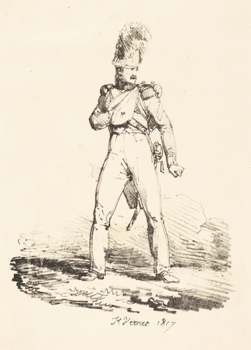 Grenadier by Horace Vernet, print, 1817