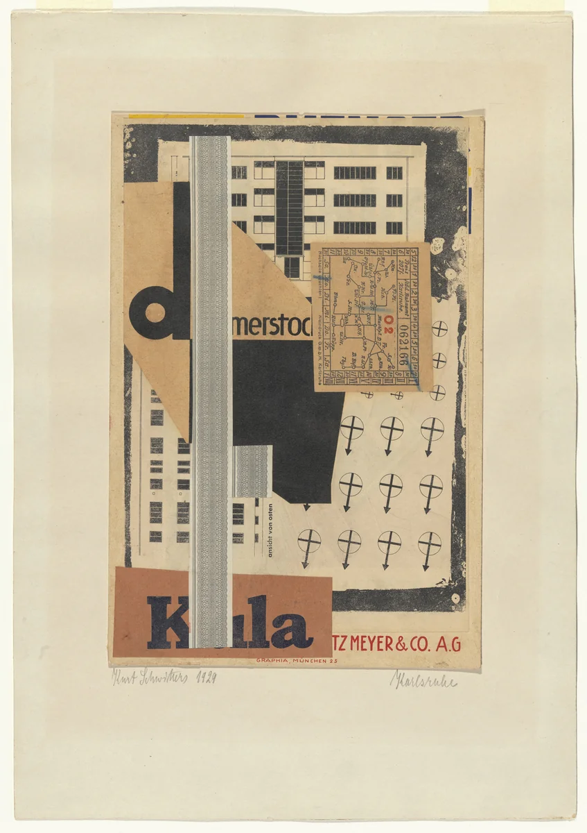 Karlsruhe by Kurt Schwitters, drawing, 1929